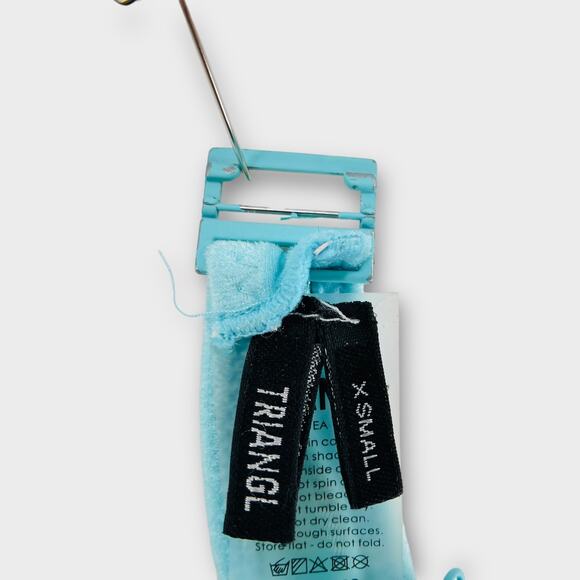 Triangl Velvet Velour Turquoise Blue Maci Bikini Top XS - Picture 9 of 11